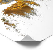 Fox Forest Nature Lover Mountains Hiking Camping H Poster (Ecke)