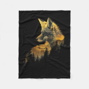 Fox Forest Nature Lover Mountains Wandern Camping  Fleecedecke