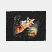 Fox Forest Nature Lover Mountains Wandern Camping Fleecedecke (Vorderseite (Horizontal))