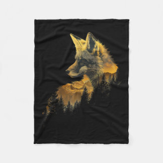 Fox Forest Nature Lover Mountains Wandern Camping  Fleecedecke