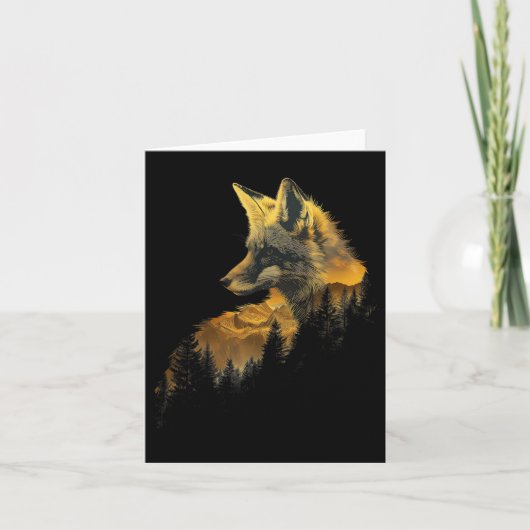 Fox Forest Nature Lover Mountains Wandern Camping  Karte (Vorderseite)