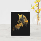 Fox Forest Nature Lover Mountains Wandern Camping  Karte (Gelbe Blume)