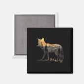 Fox Forest Nature Lover Mountains Wandern Camping Magnet (Vorderseite/Rückseite)
