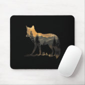 Fox Forest Nature Lover Mountains Wandern Camping Mousepad (Mit Mouse)