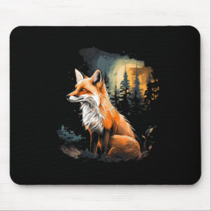 Fox Forest Nature Lover Mountains Wandern Camping Mousepad