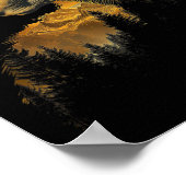 Fox Forest Nature Lover Mountains Wandern Camping  Poster (Ecke)