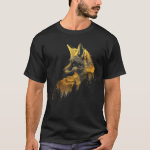 Fox Forest Nature Lover Mountains Wandern Camping T-Shirt