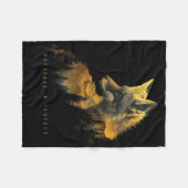 Fox Forest Protect Preserve Hiking Camping Nature Fleecedecke (Vorderseite (Horizontal))