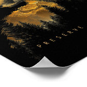 Fox Forest Protect Preserve Hiking Camping Nature  Poster (Ecke)