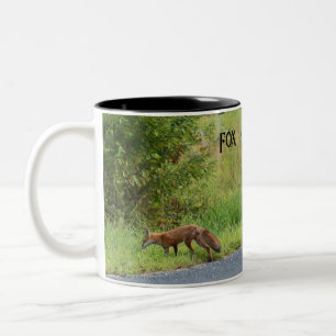 Fox-Foto-Tasse Zweifarbige Tasse