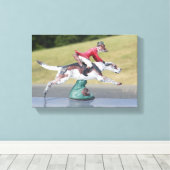 Fox Foxhunting Leinwanddruck (Insitu (Holzboden))