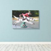 Fox Foxhunting Leinwanddruck (Insitu (Holzboden))