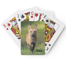 Fox Friend Bicycle Playing Cards - Personalisieren