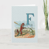 Fox Frog Fishing Antike Illustration (Vorderseite)