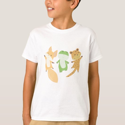 Fox Frog Leopard Tierfreunde Funny Animals T-Shirt (Vorderseite)
