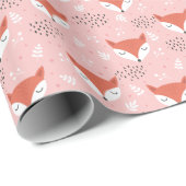Fox Fun: Niedliches Waldmuster Geschenkpapier (Rolleneckpunkt)
