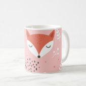 Fox Fun: Niedliches Waldmuster Kaffeetasse (VorderseiteRechts)
