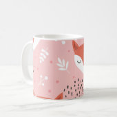 Fox Fun: Niedliches Waldmuster Kaffeetasse (Vorderseite Links)