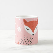 Fox Fun: Niedliches Waldmuster Kaffeetasse (Mittel)