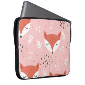 Fox Fun: Niedliches Waldmuster Laptopschutzhülle (Vorne Rechts)