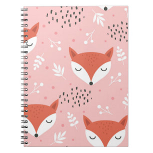 Fox Fun: Niedliches Waldmuster Notizblock