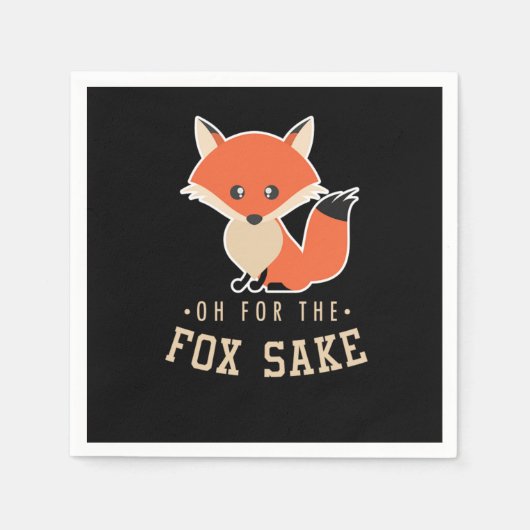 Fox Funny Sarcast Sarcasm Canidae Carnivore Canine Serviette (Vorderseite)