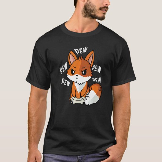 Fox Gamer Techie Person T-Shirt (Vorderseite)