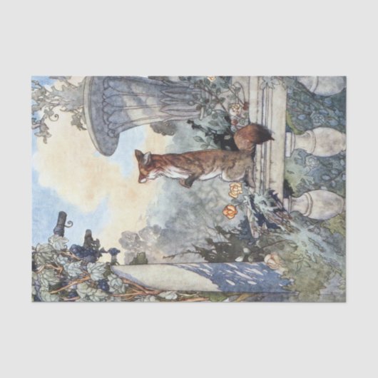 Fox Garden Vintage Kunst Seidenpapier (Vorderseite)