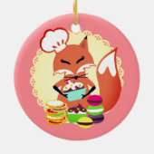 Fox-Gebäck-Kochsbäckerei kulinarische Keramik Ornament (Hinten)