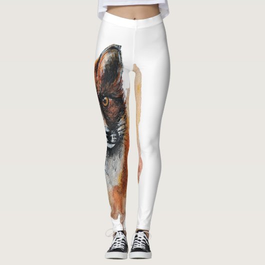 Fox - Geisttier, Totem-Wasserfarbe Joga Guide A Leggings (Vorderseite)