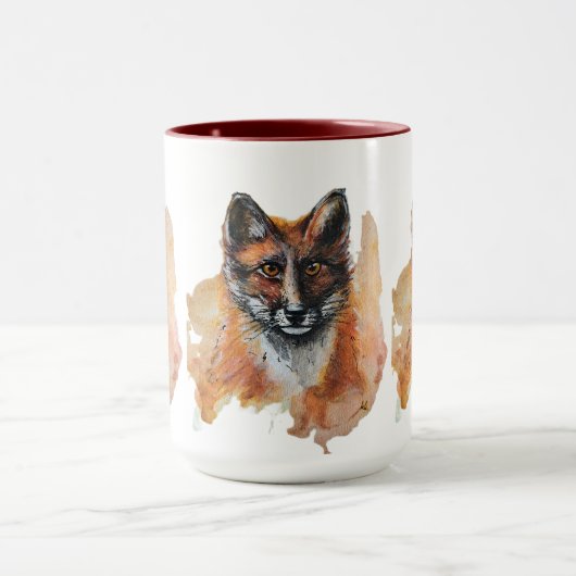 Fox - Geisttier, Totem-Wasserfarbe Joga Guide A Tasse (Zentrum)