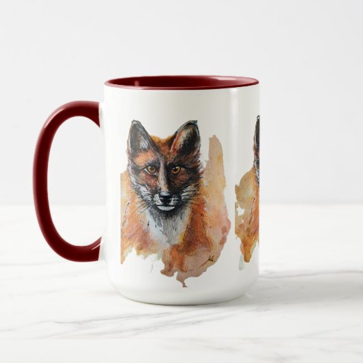 Fox - Geisttier, Totem-Wasserfarbe Joga Guide A Tasse (Links)