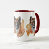 Fox - Geisttier, Totem-Wasserfarbe Joga Guide A Tasse (VorderseiteRechts)