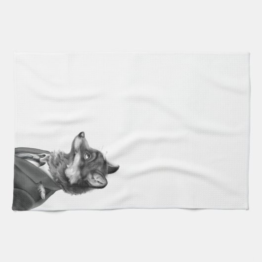 Fox-Geschirrtuch (Profil) Handtuch (Horizontal)