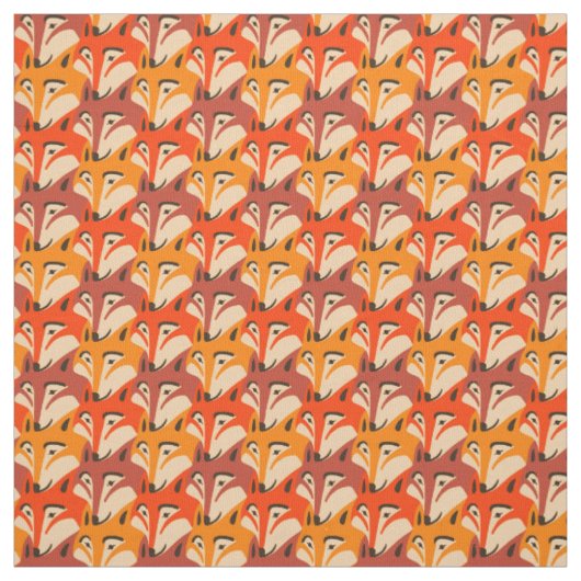 Fox-Gesicht Dogtoothmuster Stoff (Muster)