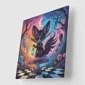 Fox geteilt durch die Twilight-Reiche Quadratische Wanduhr (Winkel)
