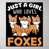 Fox Gifts Women Fox Gifts Girls Fox Lover Fox Poster (Vorne)