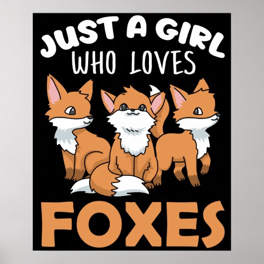 Fox Gifts Women Fox Gifts Girls Fox Lover Fox Poster (Vorne)