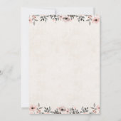 Fox Girl Baby Dusche Woodland Rustikale Einladung (Rückseite)