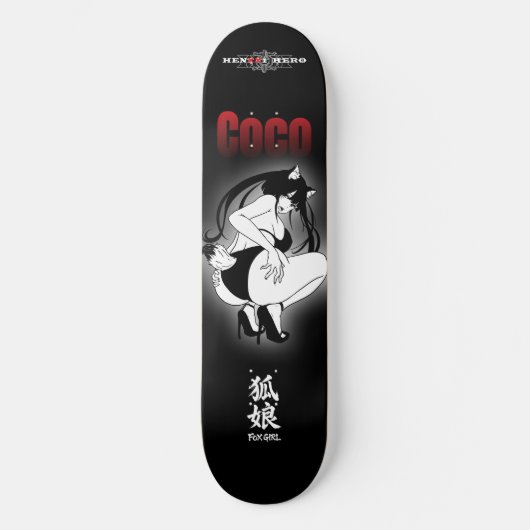 Fox girl Coco Skateboard (Vorderseite)