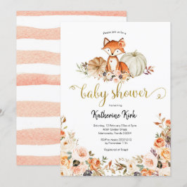 Fox Girl Fall Baby Shower Einladung