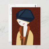 Fox Girl Postkarte (Vorne/Hinten)