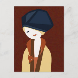 Fox Girl Postkarte