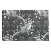 Fox, Glockenblumen und Efeu, einfarbig, silberne W Kissenbezug (Vorderseite-Rechts)