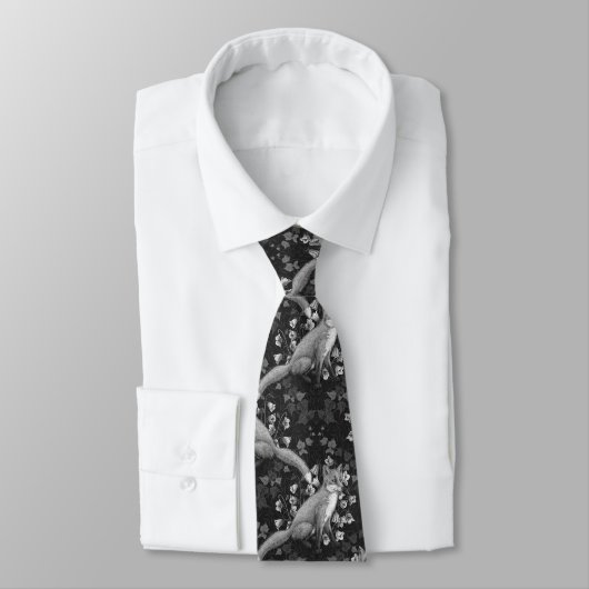 Fox, Glockenblumen und Efeu, einfarbig, silberne W Krawatte (Gebunden)