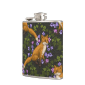 Fox, Glockenblumen und Efeu, grün, orange und viol Flachmann (Links)