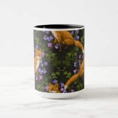 Fox, Glockenblumen und Efeu, grün, orange und viol Tasse (Zentrum)
