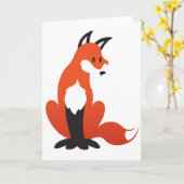 Fox-Gruß-Karte Karte (Gelbe Blume)