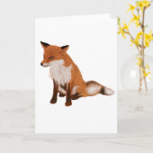 Fox-Grußkarte Karte (Gelbe Blume)