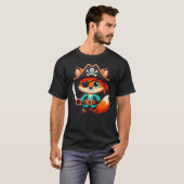 Fox Halloween Pirate Kids Women Men Fox T-Shirt (Vorne ganz)